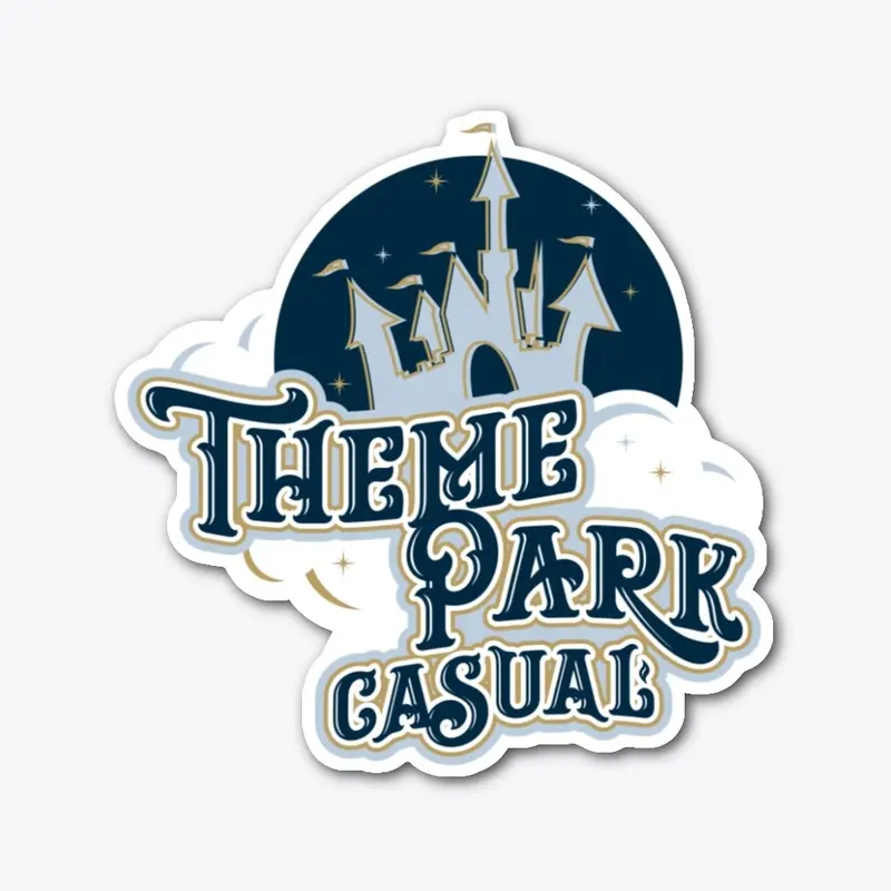 Theme Park Casual Cloud Logo Sticker